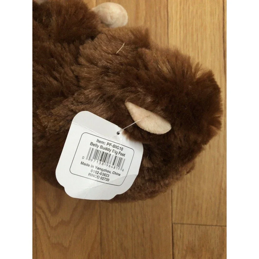Bigfoot Belly Buddies NWT by Nanco PF-BIG10‎ Sasquatch Unibrow 7 Inch Super Soft